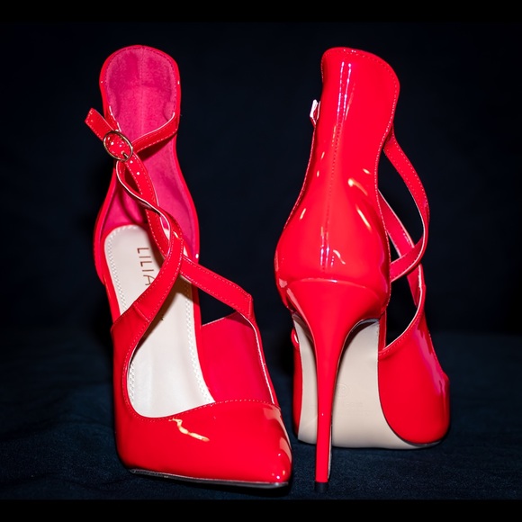 Pointed Toe Cross Strap Stiletto Heel - Picture 3 of 4